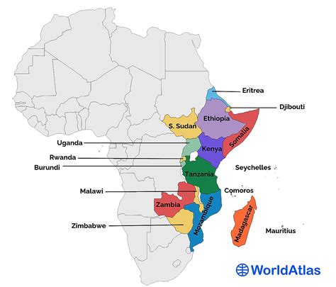 Africa Map With Countries And Islands