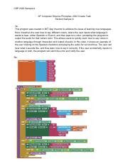 Image result for Create Task AP Computer Science Principles How To