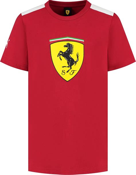 PUMA Scuderia Ferrari F1 Men's Tshirt with Large Scudetto Shield Logo