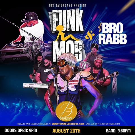 TOS SATURDAYS f/ FUNK MOB & DJ BRO-RABB (KID n PLAY TOUR DJ), BOSTON'S ...