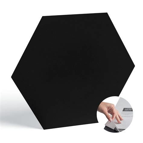 Snapklik.com : BaseCore HEX Hexagon Vinyl Flooring Black 5.75" DIY Self ...