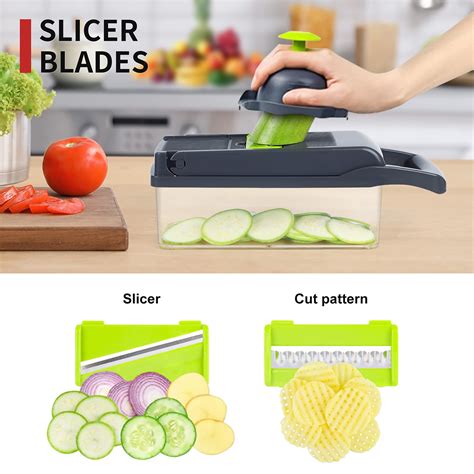 Snapklik.com : Vegetable Chopper Mandoline Slicer,Veggie Chopper, Multifunctional 10 In 1 Food ...