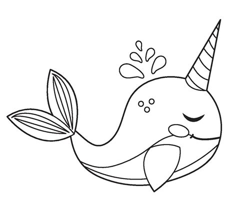 64 Narwhal Coloring Pages - ColoringPagesOnly.com