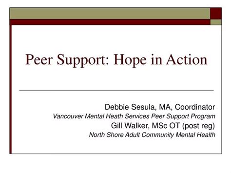Image result for Hope Peer Support Program