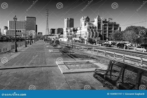 NEW ORLEANS - FEBRUARY 11, 2016: City Skylinefrom Riverwalk. the ...