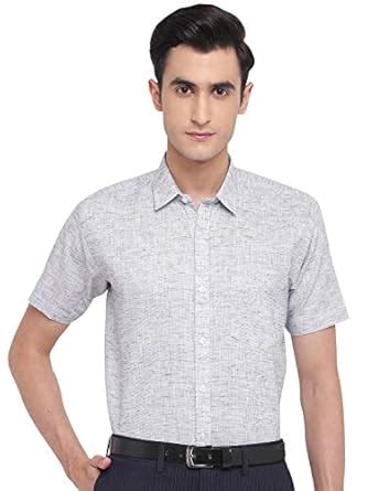 Buy Arihant Men's Half Sleeves Cotton Linen Regular Fit Formal Shirt at ...