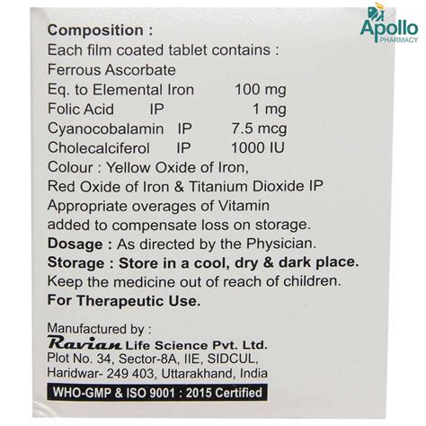 Docofer D3 Tablet 10's Price, Uses, Side Effects, Composition - Apollo ...