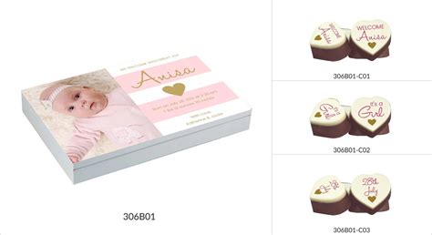 Baby Girl Announcement - Box & Chocolate Designs – CHOCOCRAFT
