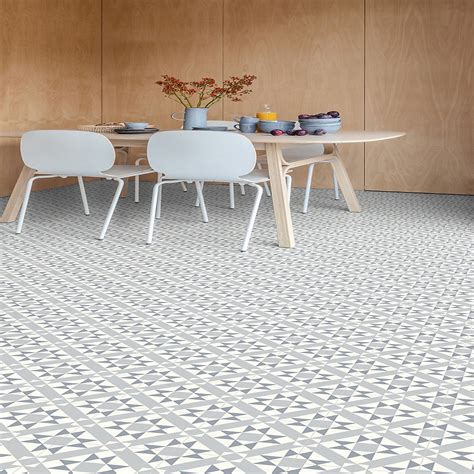 Black White Designer Effect Anti-Slip Vinyl Flooring for Home, Shops ...