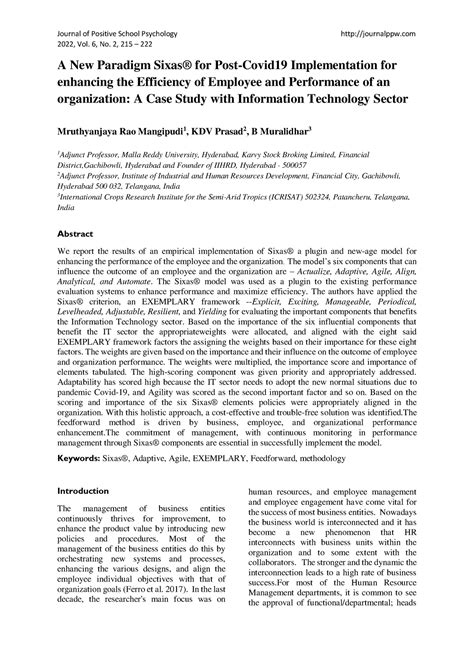 JPSP-2022-26 - gOOD - Journal of Positive School Psychology journalppw ...