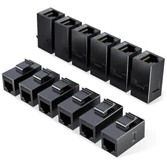 ZOERAX RJ45 Cat6 Keystone Coupler UL Listed, 12-Pack Female to Female ...