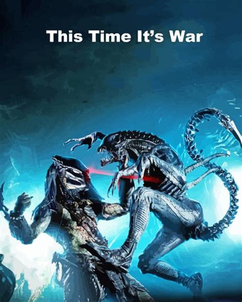 Alien Vs Predator Characters - 5D Diamond Painting - DiamondPaintings.Pro