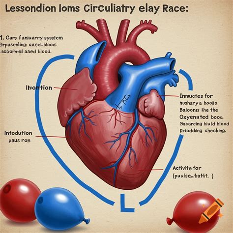 Materials for a circulatory system lesson: blue and red balloons ...