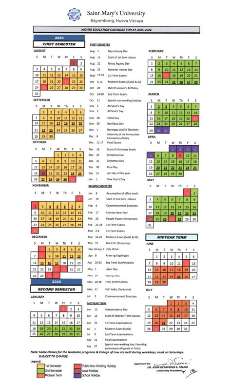 Academic Calendar - SMU Official Website