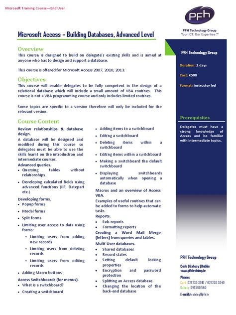 Access 2019 Advanced Tutorial 的图像结果