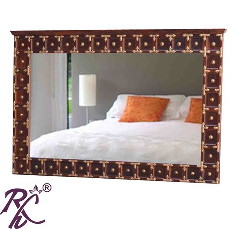 Solid Wood Brass L+T Design Mirror Frame - RAJ HANDICRAFT