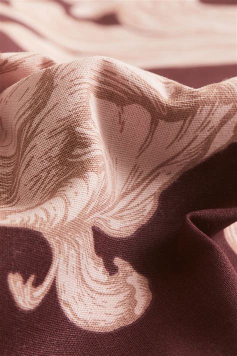 Patterned cotton cushion cover - Burgundy/Floral - Home All | H&M IN