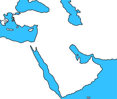 Middle East Map Blank Png