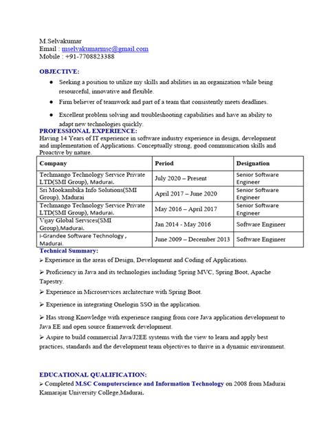 Image result for Java Spring Framework Resume for Beginners