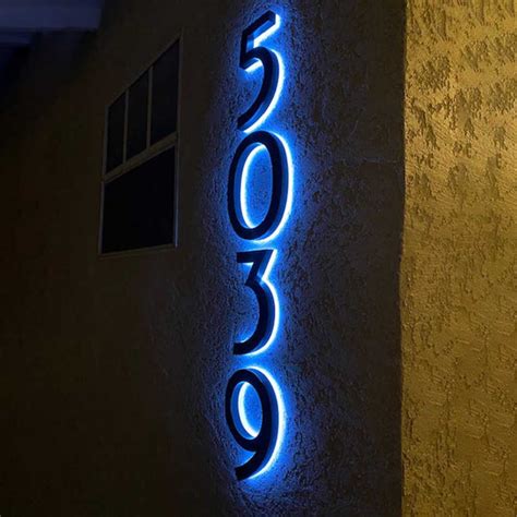 Image result for Backlit House Numbers LED