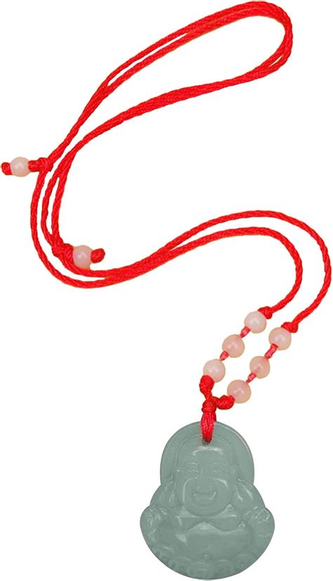 Buy Traditional Jade Circle Red Rope Necklace Imitation Jade Donut ...