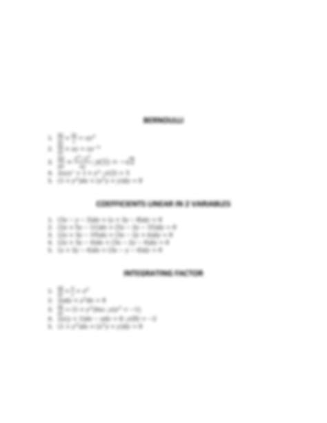 Image result for Diff EQ Practice Problems