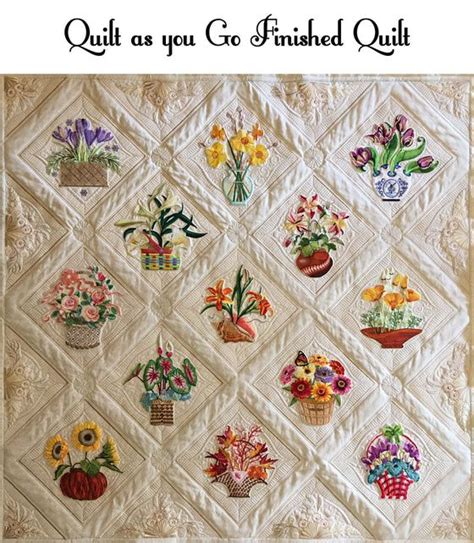 Flowers of the Month Quilt Blocks | Flower quilt patterns, Flower ...