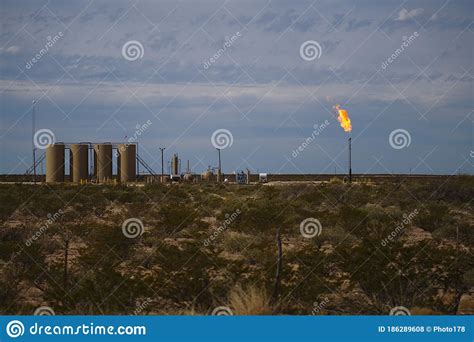 West Texas gas flare stock photo. Image of machine, equipment - 186289608