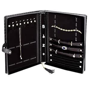 Caddy Bay Collection Black Quilted Jewelry Presentation Folder Storage ...