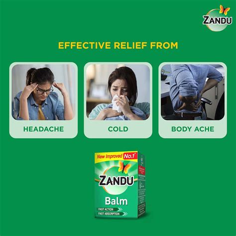Buy ZANDU PAIN RELIEF BALM BOTTLE OF 25 ML Online & Get Upto 60% OFF at ...