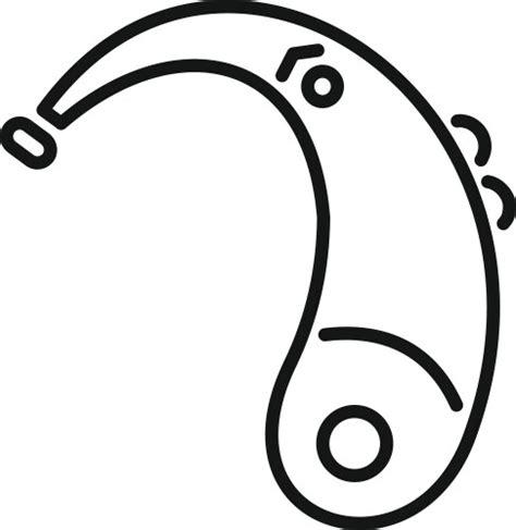 Hearing aid device improving loss icon Royalty Free Vector