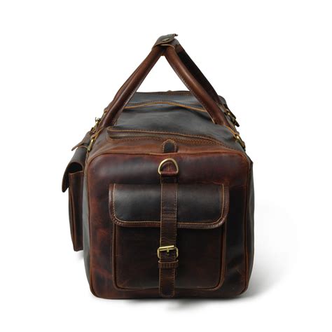 Genuine Leather Travel Duffle Bag | Leather Travel Bag | MaheTri | Gift ...
