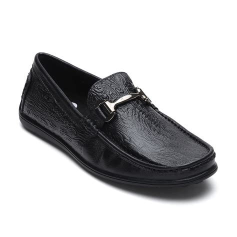 Fine-grain Leather Loafers for Men – 9855 | Tree Bark Texture with ...