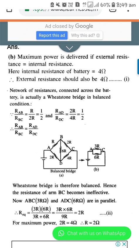 an electrical circuit is shown in figure find the value of R so that ...