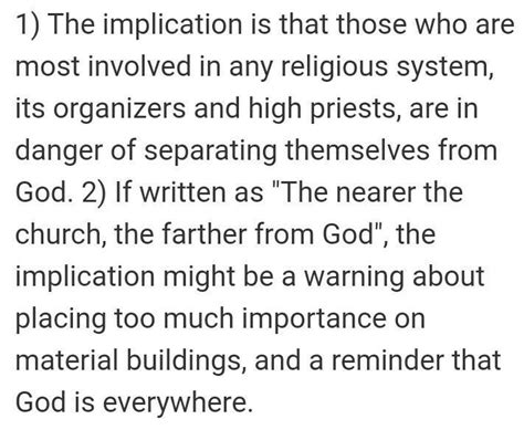 Essay on The nearer the church farther from god. - Brainly.in
