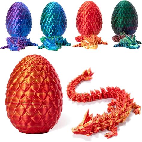 Amazon.com: Yostyle 3D Printed Dragon,Dragon Eggs with Dragon Inside ...