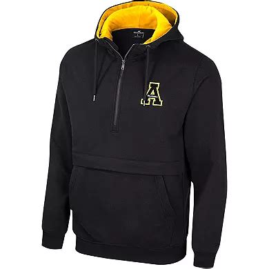 Men's Colosseum Black Appalachian State Mountaineers Team Half-Zip ...