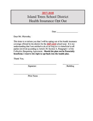 Sample Letter To Opt Out Sunday Working - Fill and Sign Printable ...