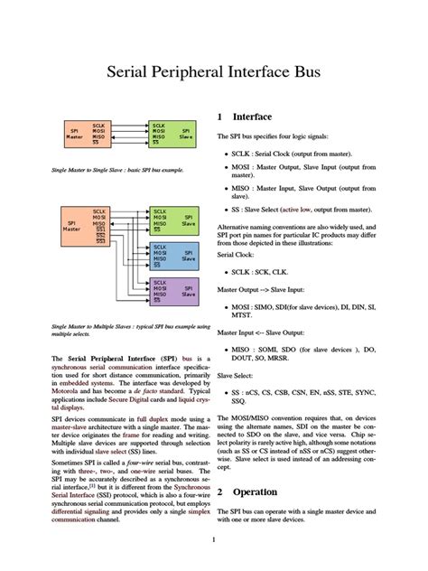 Image result for Serial Peripheral Interface PDF