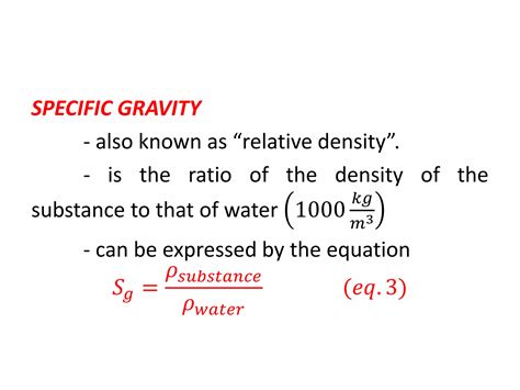 DENSITY: SPECIFIC GRAVITY | PPTX