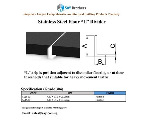 Introducing the New Stainless Steel Floor Divider – S.A.Y Brothers ...
