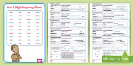 Phase 2 High Frequency Words Writing Worksheets - Twinkl