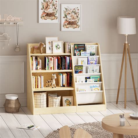 Latitude Run® Maggiorina Kids Bookcase, Storage Book Rack, Organizer ...