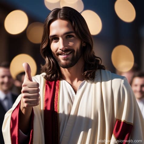 Jesus Giving a Thumbs Up | Stable Diffusion Online