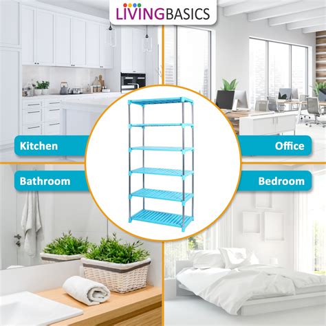 6 Layer Blue Multipurpose Storage Rack – LIVINGBASICS