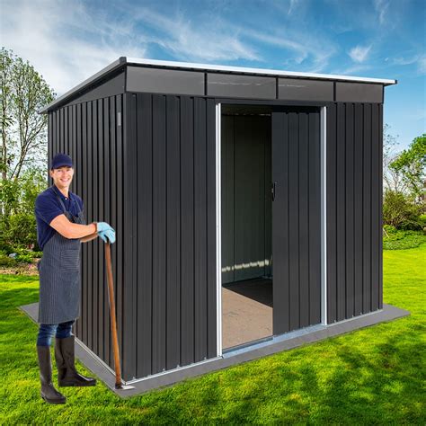 Buy DHPM 6x8 FT Large Outdoor Shed,Outdoor Garden Shed Metal Utility ...