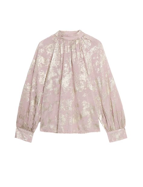 Buy Sparkly High Neck Blouse at Marks & Spencer