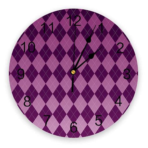 Buy Geometric Wall Clock, 9.8inch Round Hanging Clock, Battery Operated ...