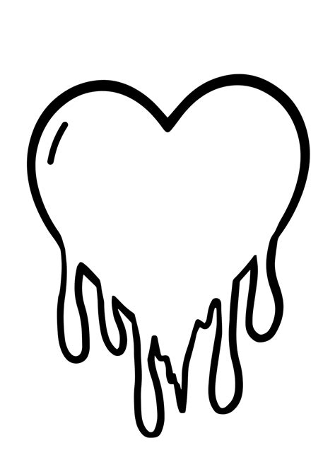 Free Dripping Heart Drawing Template to Edit Online | Heart drawing, Cute heart drawings, Mini ...