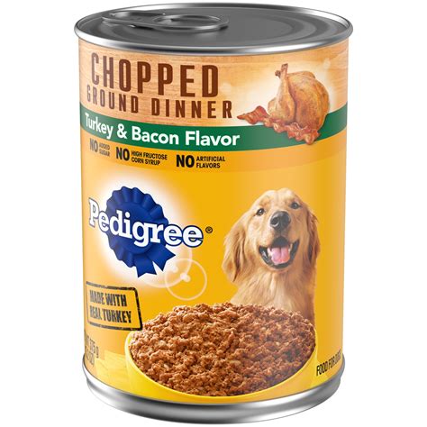 Buy Pedigree Turkey & Bacon Ground Wet Dog Food for Adult Dog, 13.2 oz ...